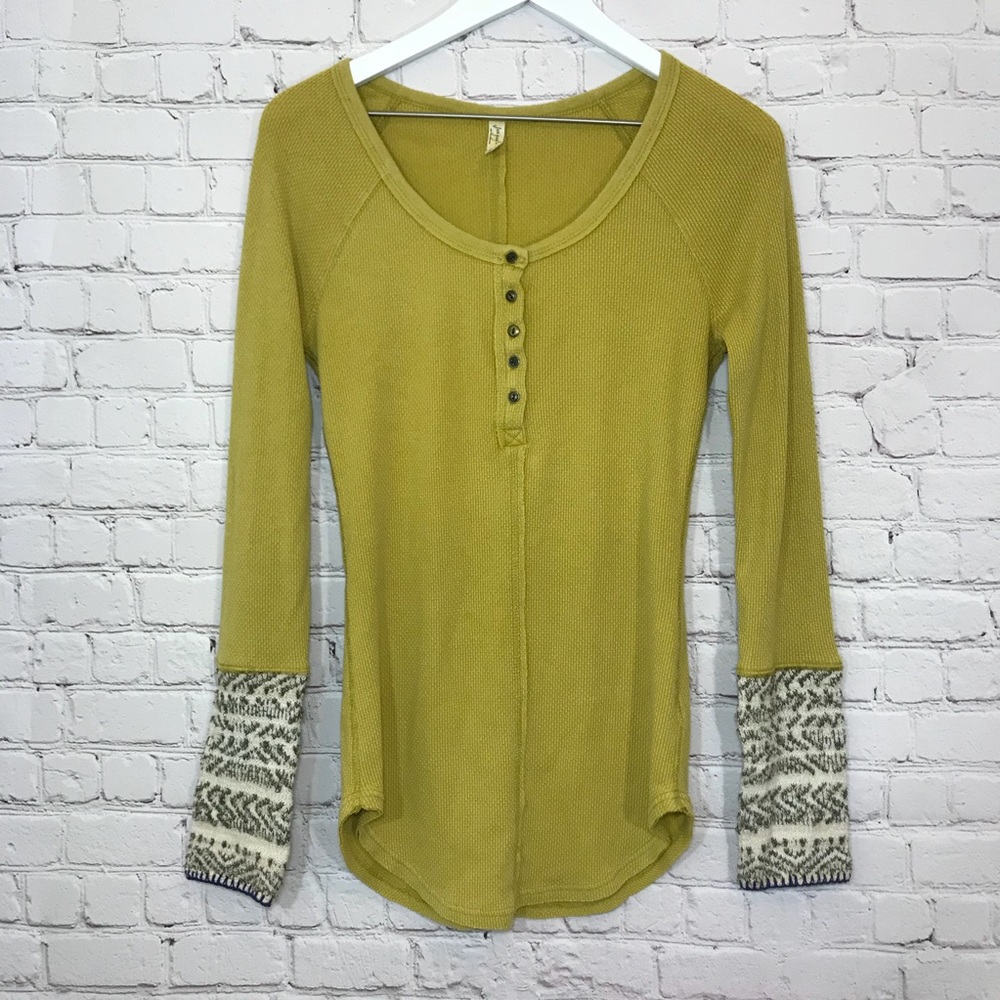 ⚡️SOLD⚡️ Free People Alpine Cuff Henley Thermal - Picture 3 of 8